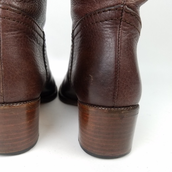 Gucci Brown Over the Knee Boots Sleek Leather Design - Picture 6 of 8